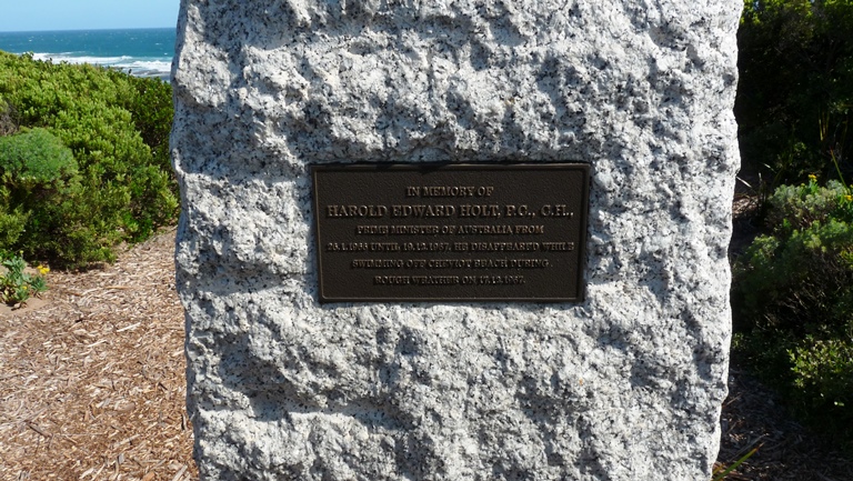 Gedenkstein für Harold Holt